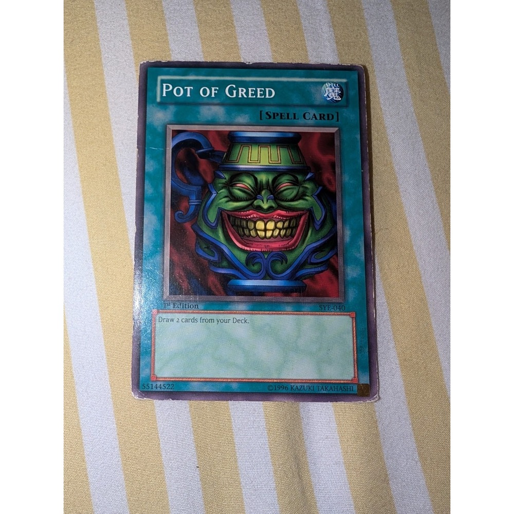 Pot of Greed SYE-040 Starter Deck Yugi Evolution 1st Edition Yu-Gi-Oh! TCG Card